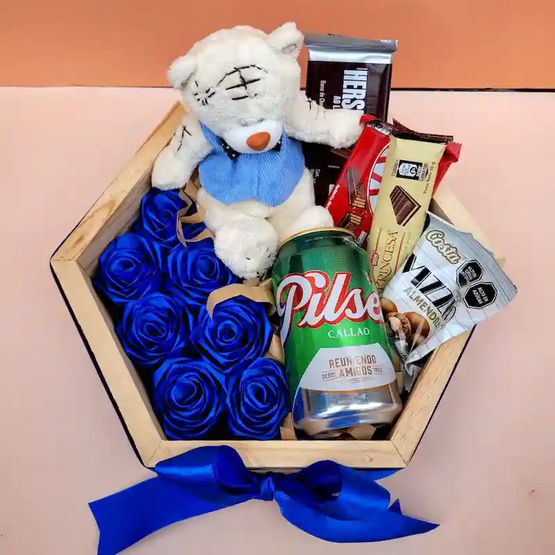 Detalles personalizados - Oso con rosas